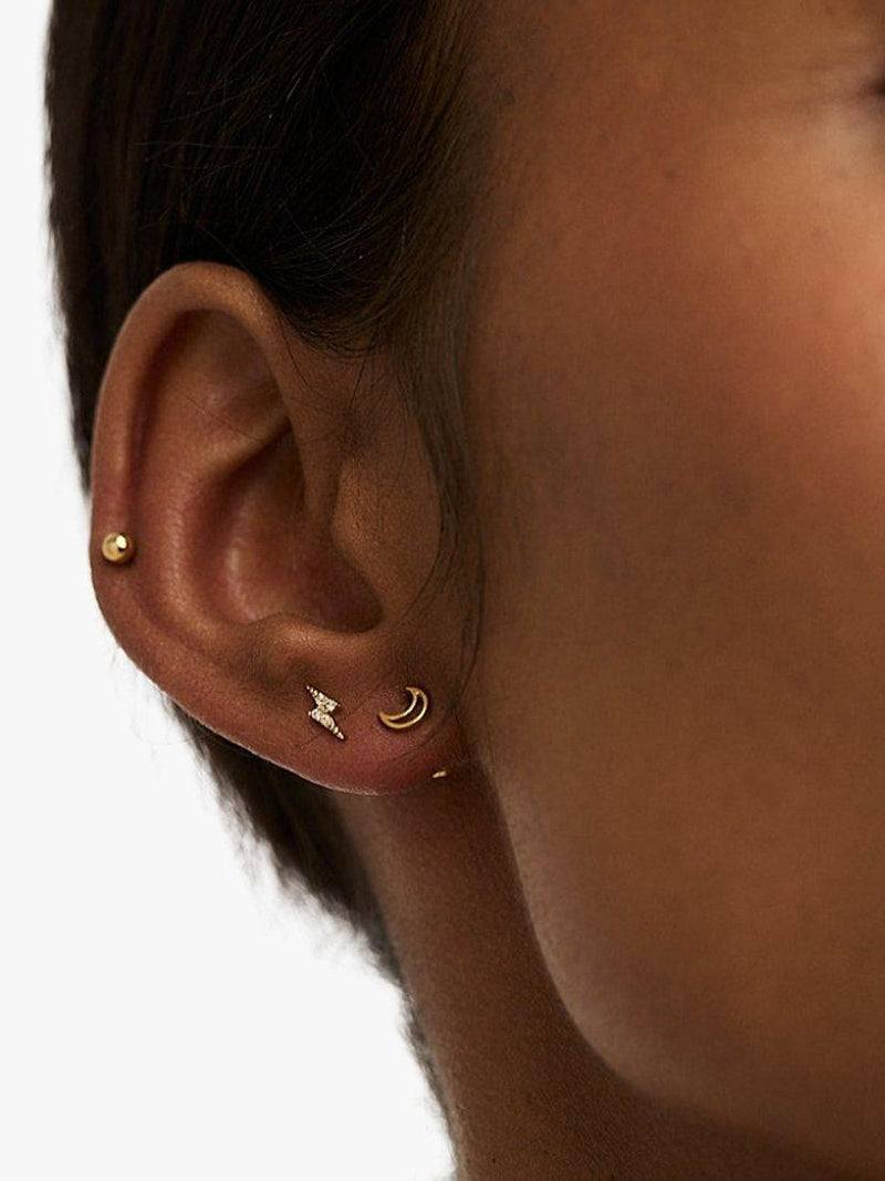 Orelia celestial stud earrings pack of 6 pale gold - British product