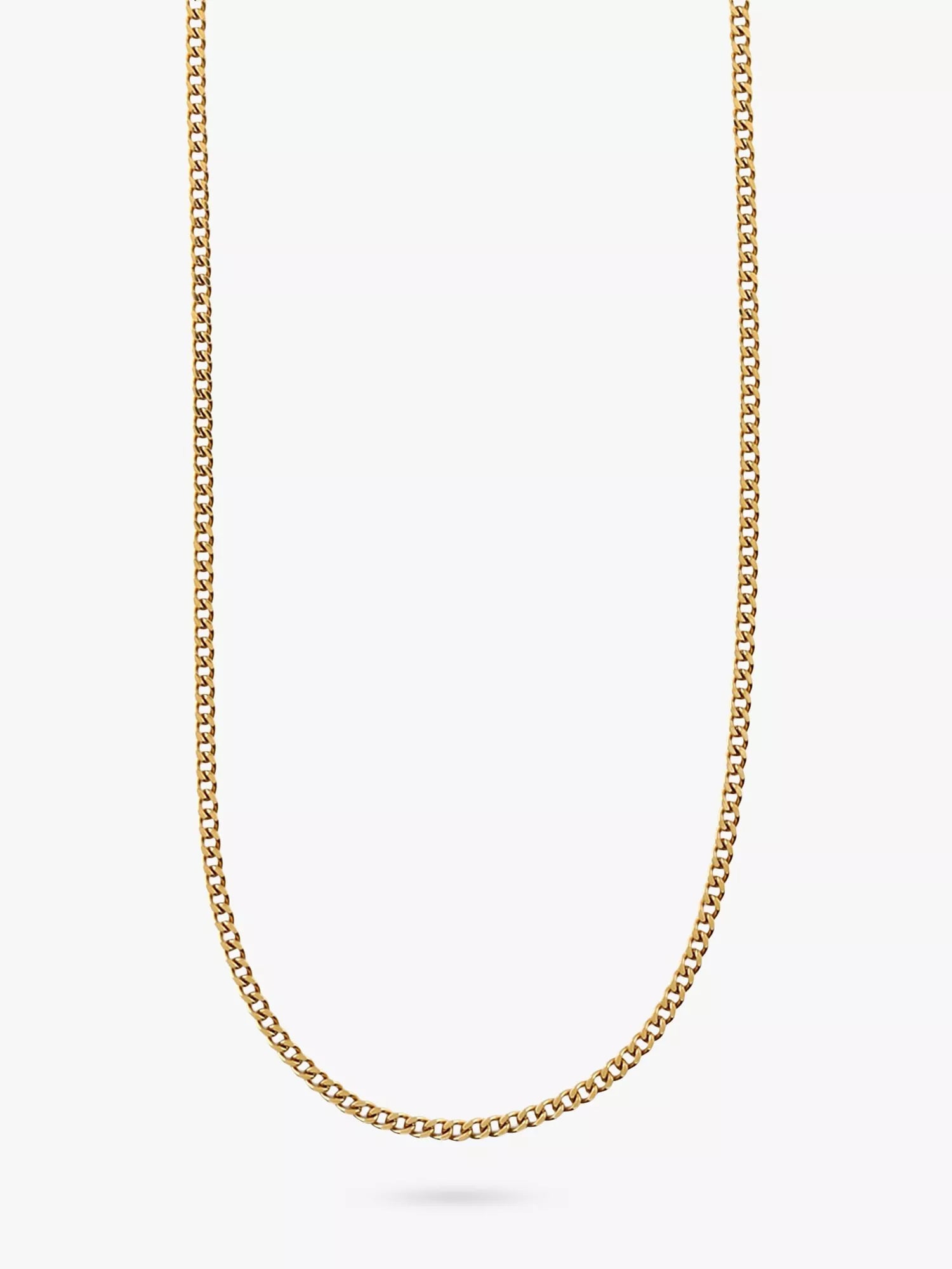 Orelia fine curb chain necklace gold plated stainless steel - British product