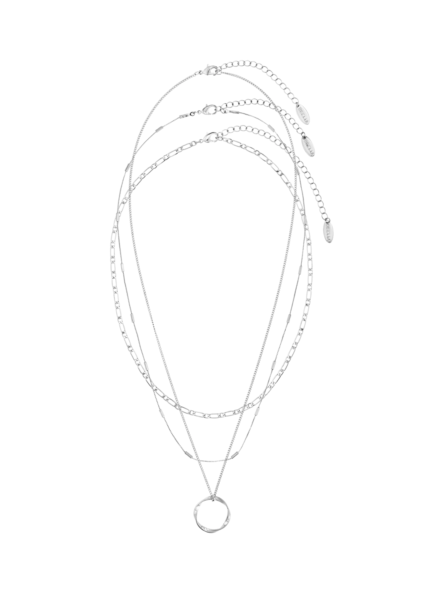 Orelia Open Circe Three Row Necklace