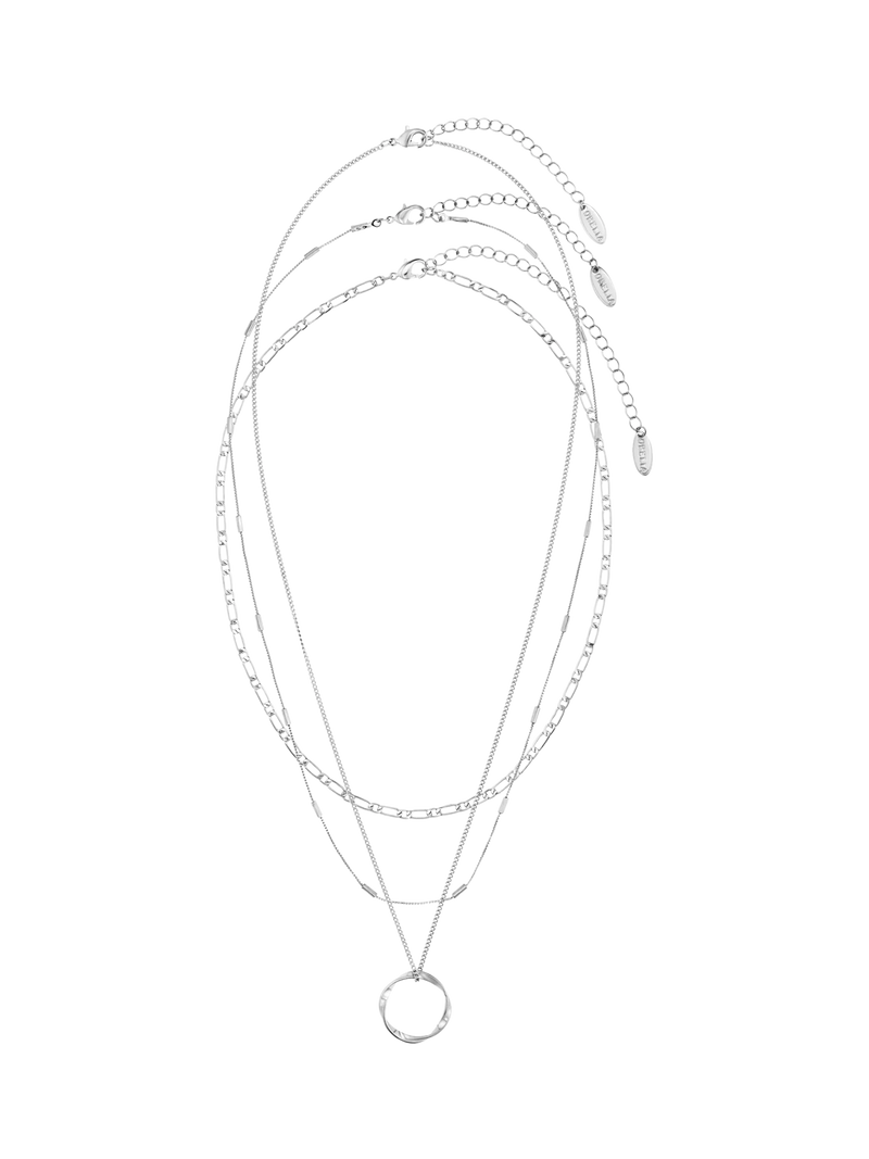 Orelia Open Circe Three Row Necklace