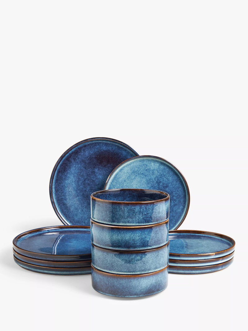 John Lewis Romy stoneware dinnerware set 12 piece, imported from the UK