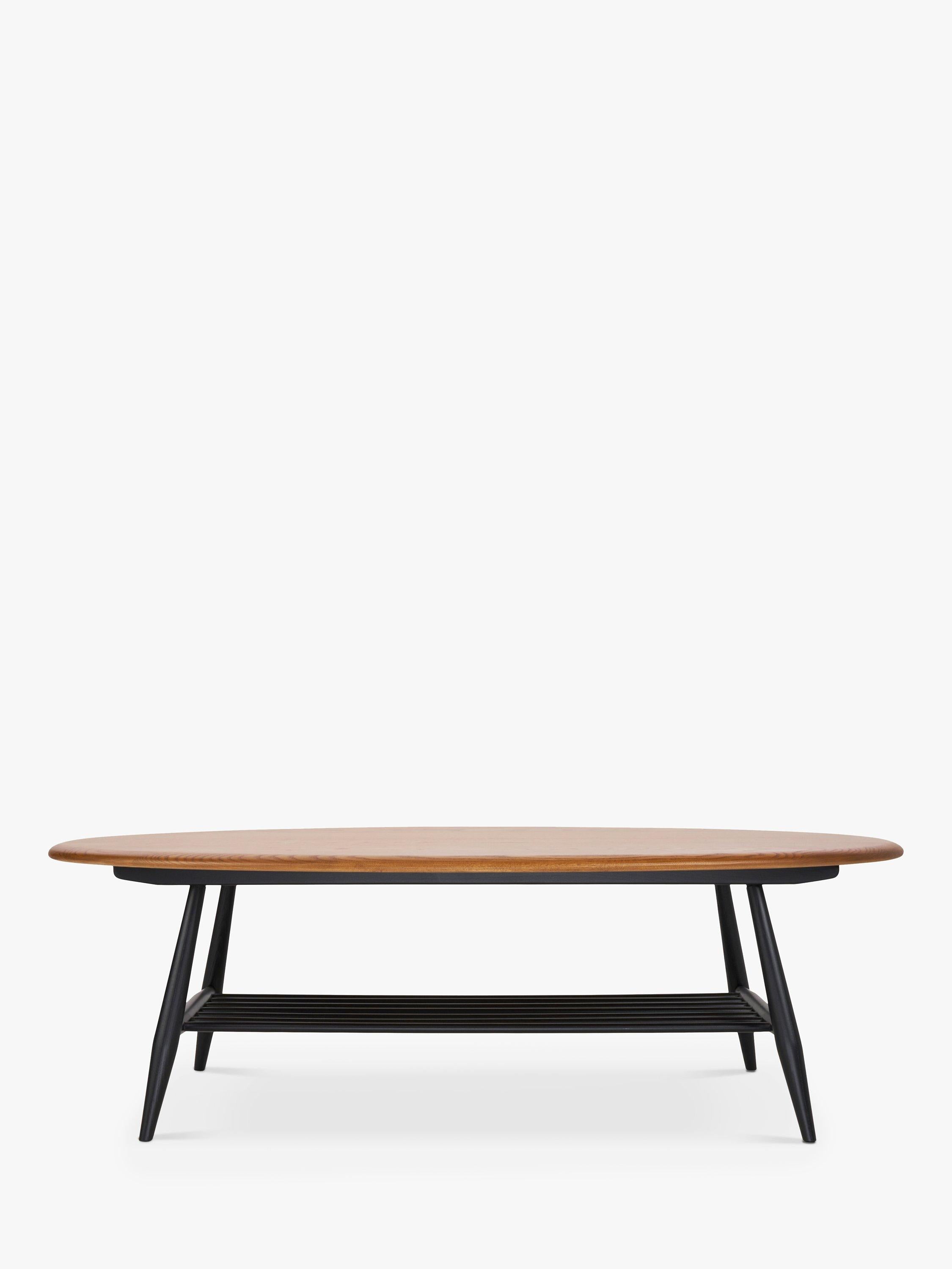 ercol Bellingdon oval coffee table ash black, imported from the UK