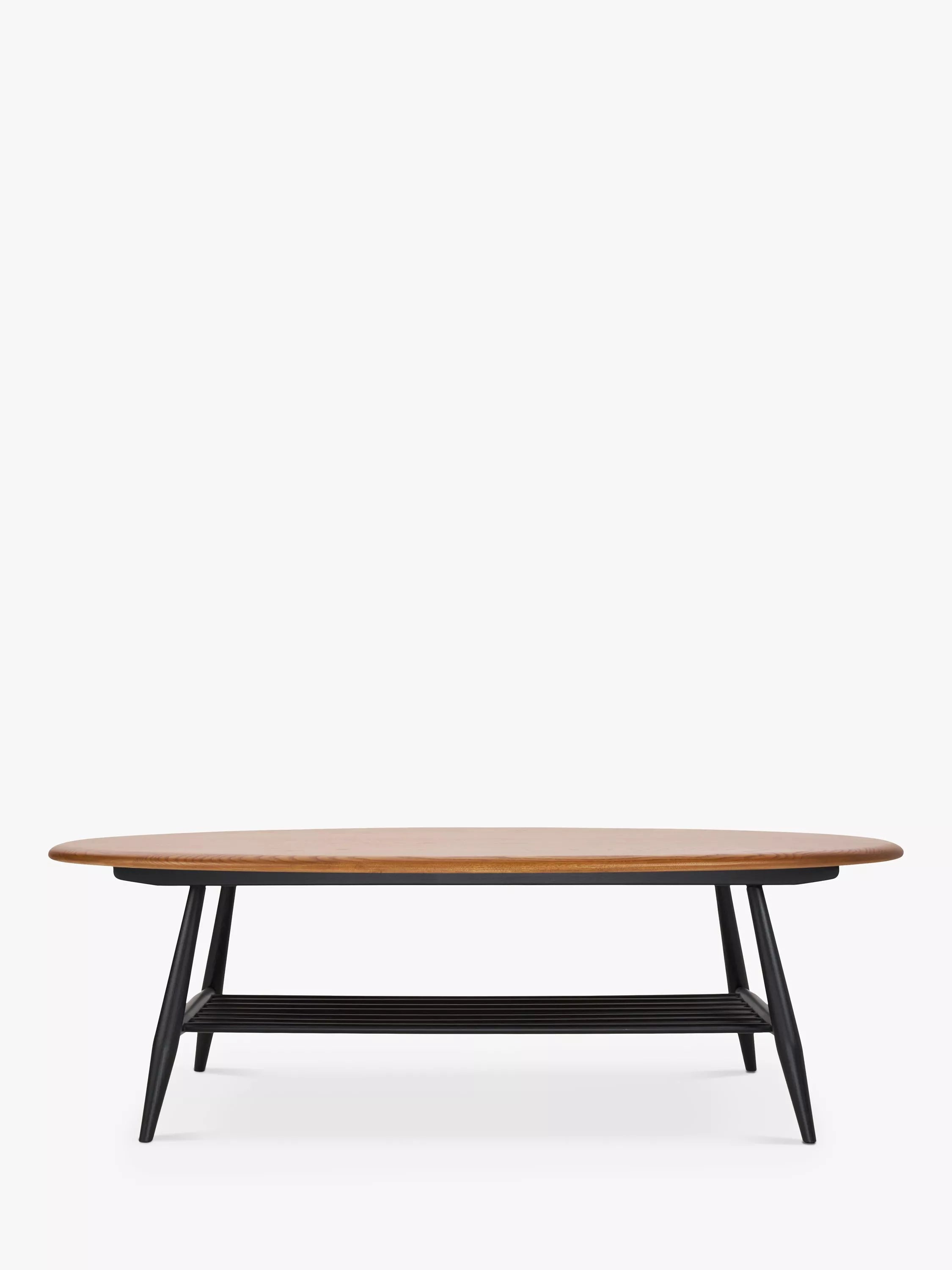 ercol Bellingdon oval coffee table ash black, imported from the UK