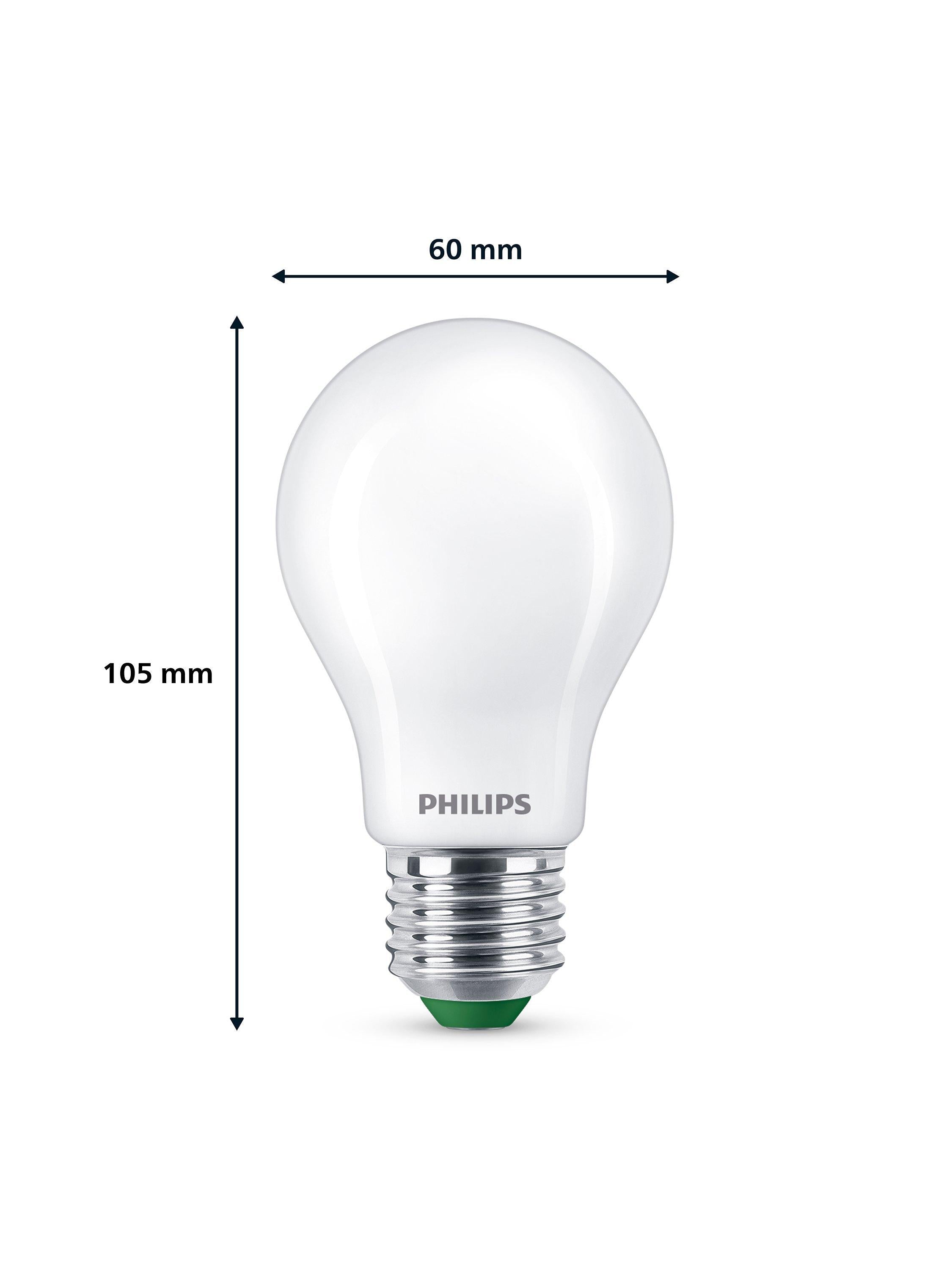 Philips Ultra Efficient 4W E27 LED bulb frosted, imported from the UK