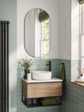 hib. Fusion Pill Bathroom Mirror, 90x50cm, Black