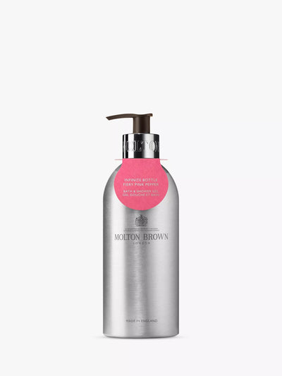 John Lewis Fiery Pink Pepper Bath & Shower Gel in Recycled Aluminium Bottle, 400ml- Buy online at McGrocer