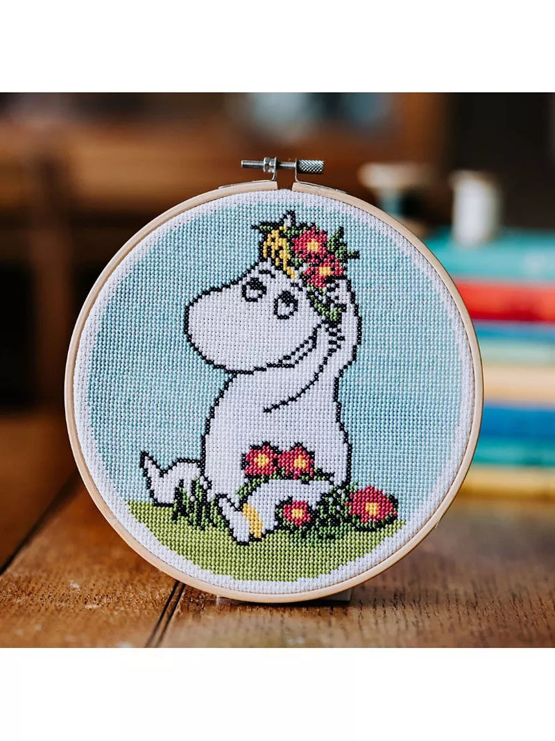 The Crafty Kit Company Snorkmaiden cross stitch hoop kit 18cm - British product
