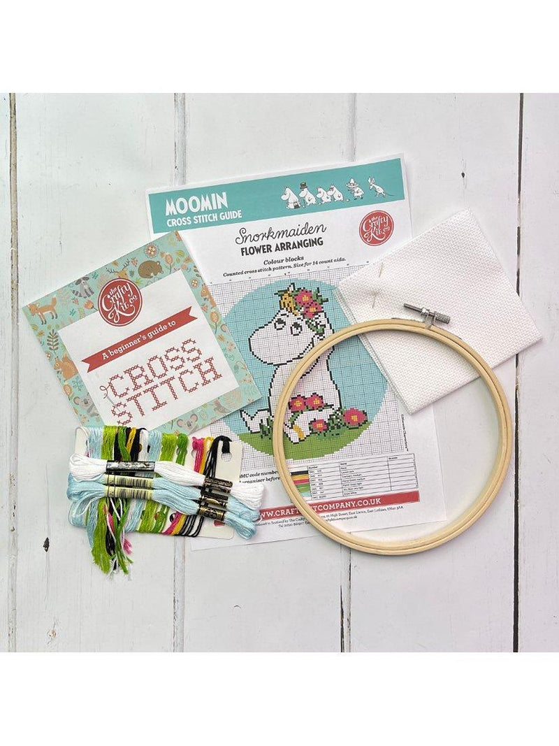 The Crafty Kit Company Snorkmaiden cross stitch hoop kit 18cm - British product