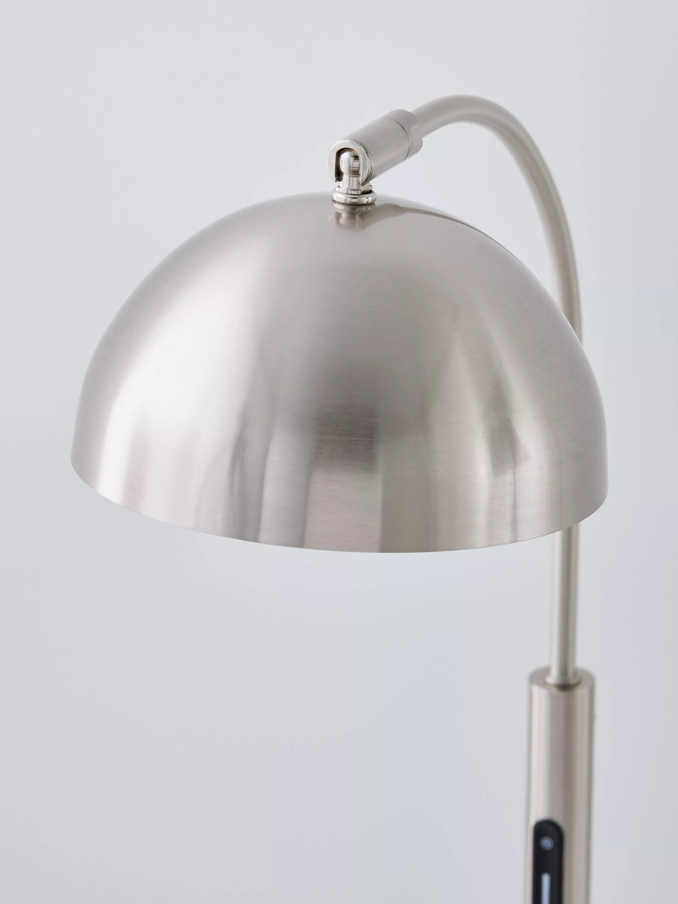 John Lewis Arc LED table lamp brushed steel, imported from the UK