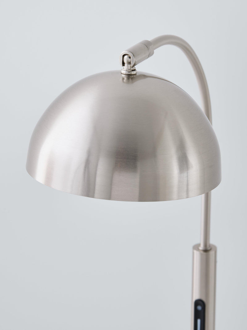 John Lewis Arc LED table lamp brushed steel, imported from the UK