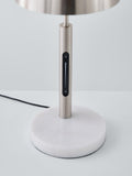 John Lewis Arc LED table lamp brushed steel, imported from the UK