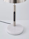 John Lewis Arc LED table lamp brushed steel, imported from the UK