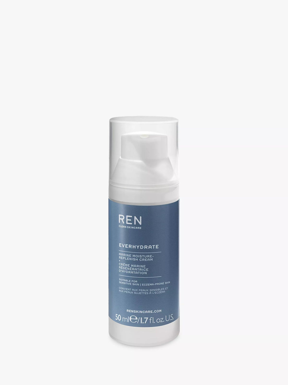 REN Marine Moisture Replenish Cream 50ml, imported from the UK