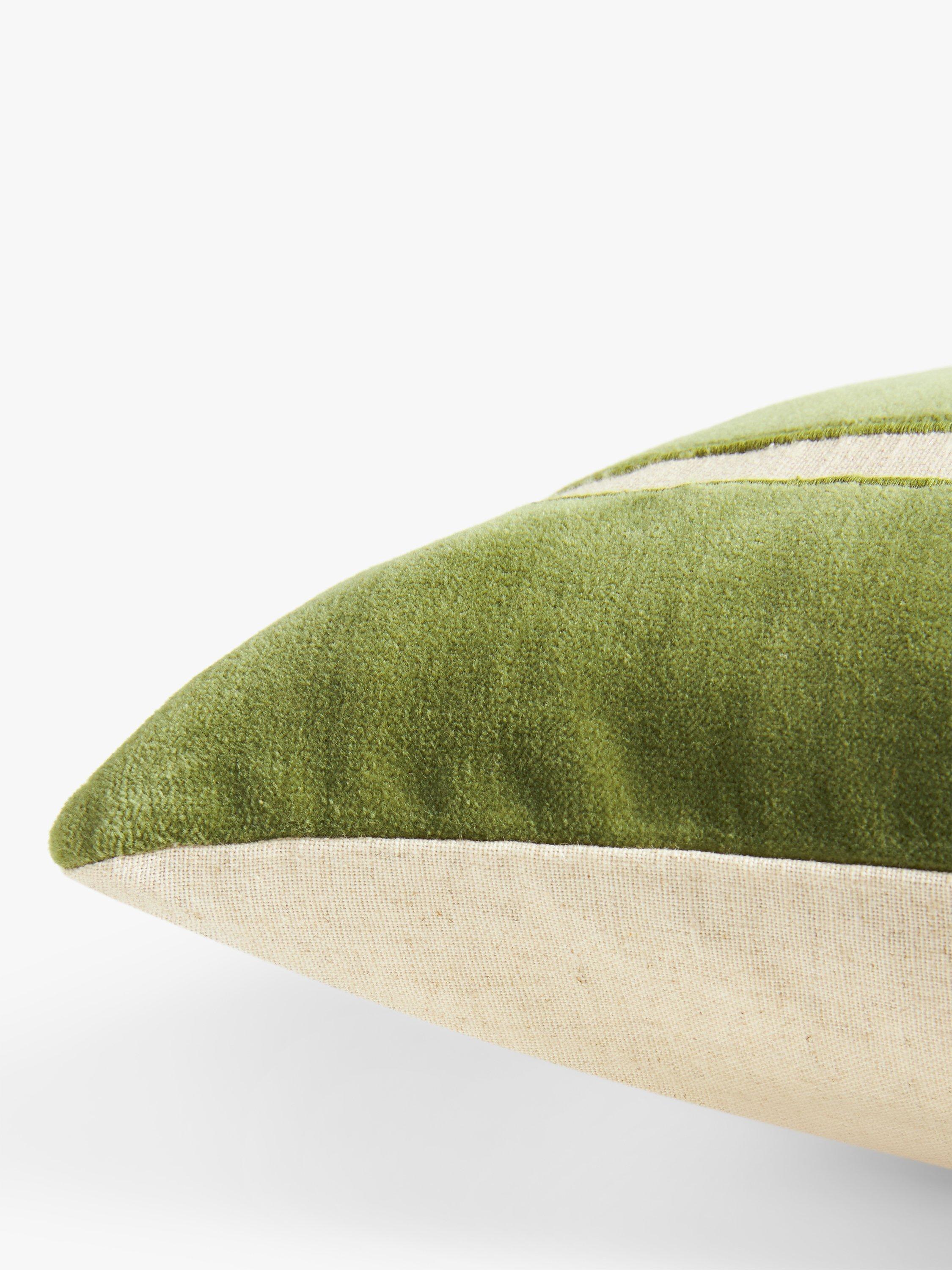 John Lewis Lea cushion with velvet block applique, UK version