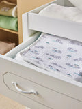 John Lewis reversible muslin swaddle blanket with elephant print, 120 x 120cm, UK version