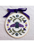 MakeBox & Co Violet Bee embroidery hoop kit 18cm, UK version