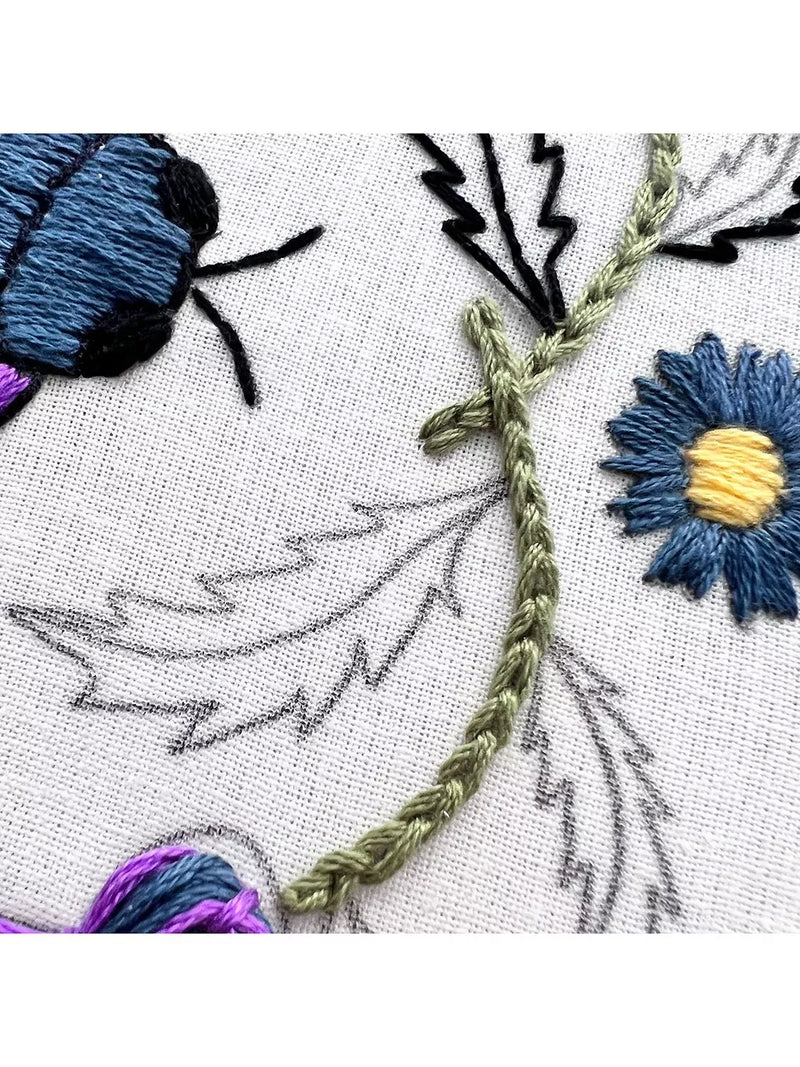 MakeBox & Co Violet Bee embroidery hoop kit 18cm, UK version