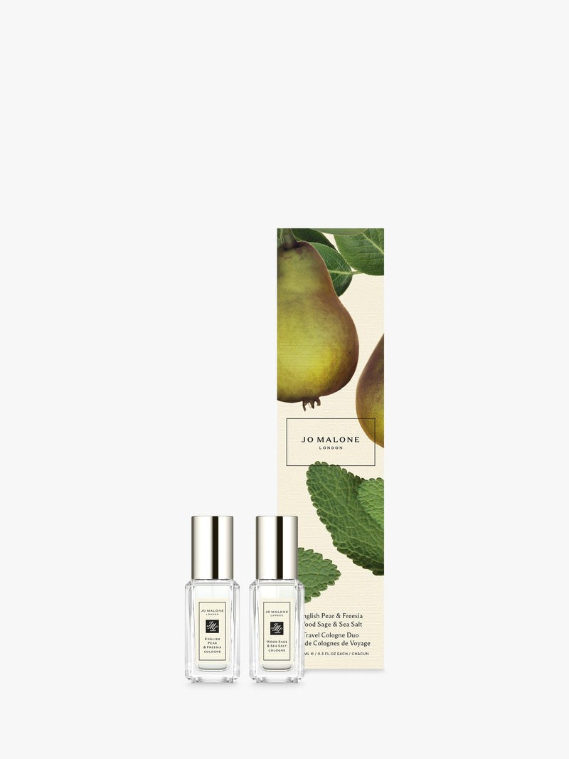 Travel-Size Cologne Duo Gift Set with English Pear & Freesia and Wood Sage & Sea Salt Scents 9ml