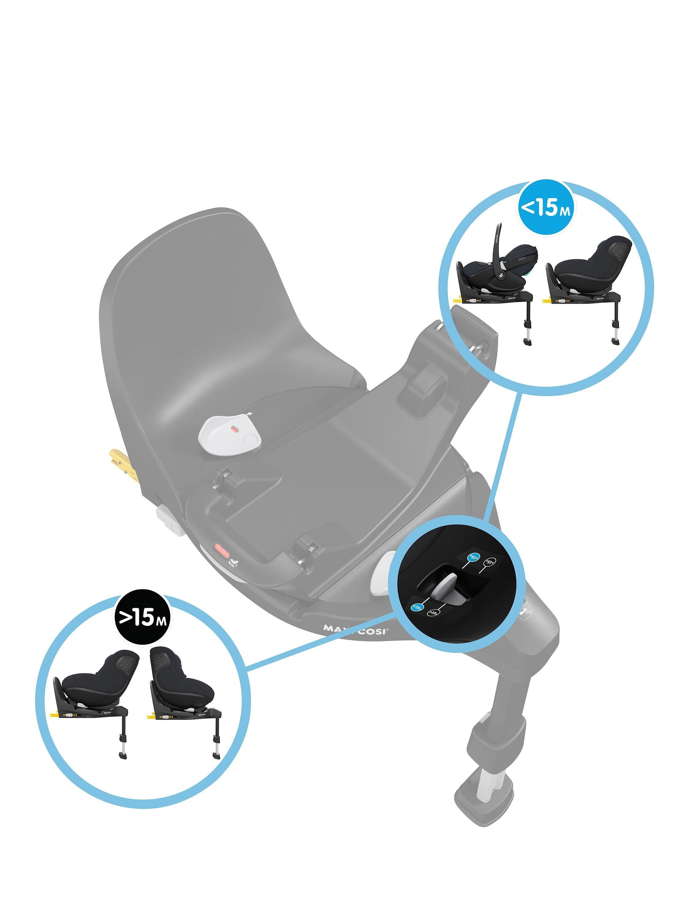 Maxi-Cosi rotating and sliding ISOFIX car seat base in black, imported from the UK