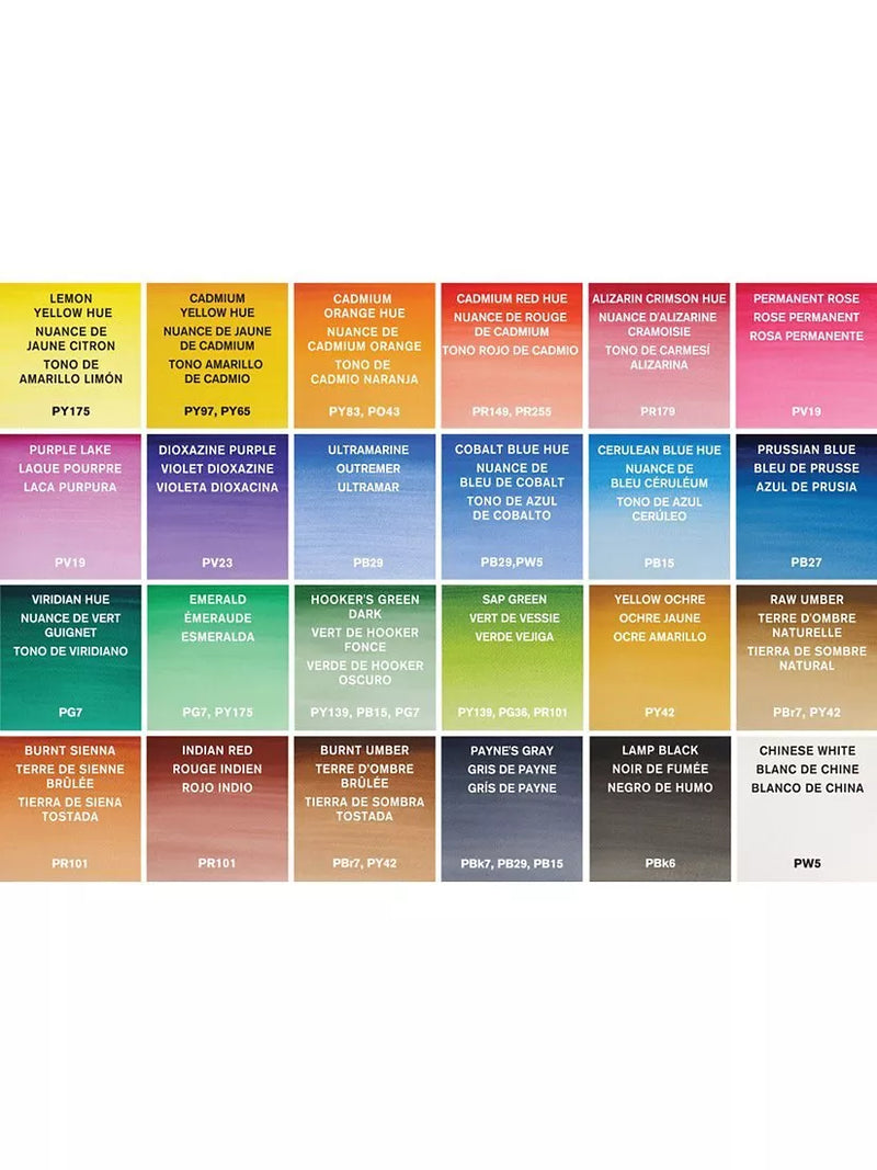 Winsor & Newton Cotman watercolour paints set of 24 half pans, UK version