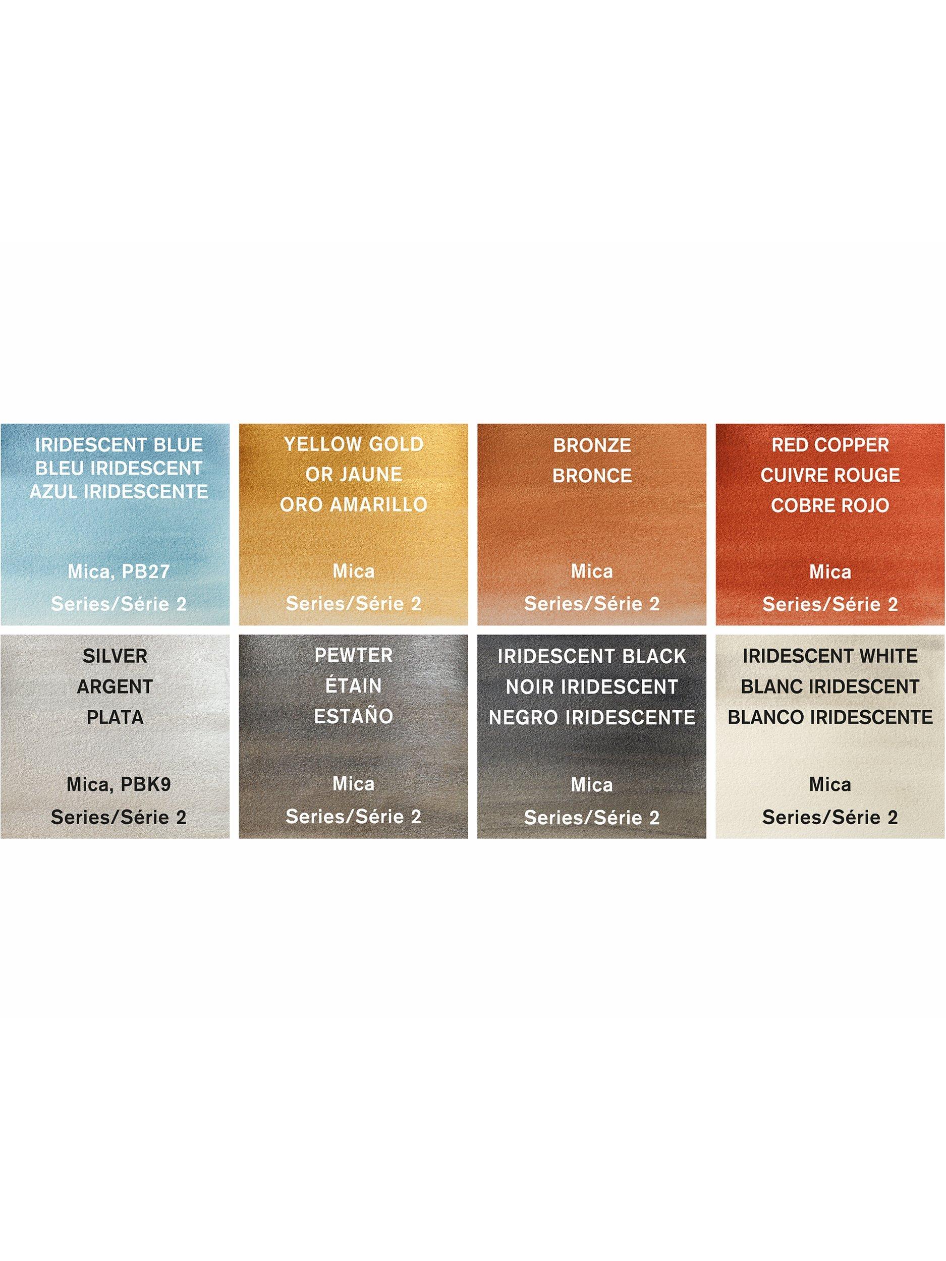 Winsor & Newton Cotman metallic watercolour set of 8 (British brand)