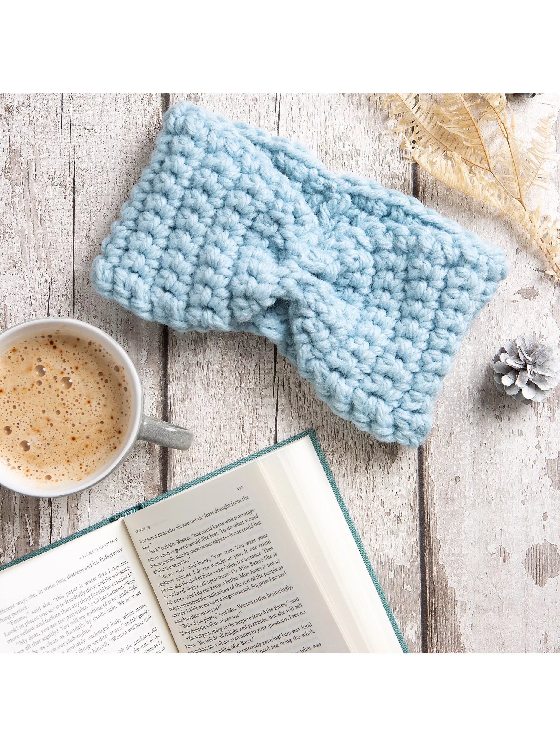 Wool Couture headband crochet kit for beginners (British brand)