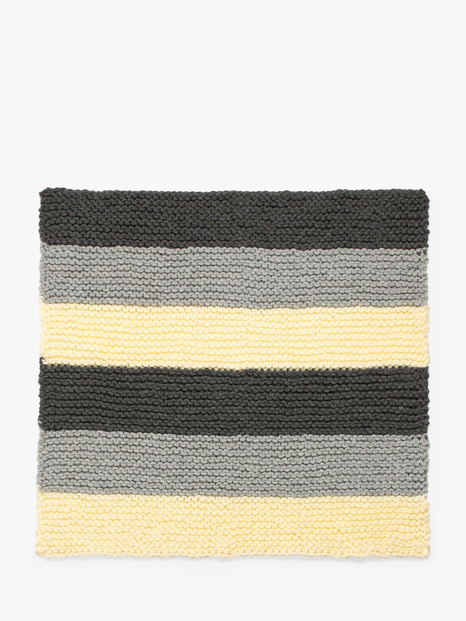 Wool Couture stripy blanket knitting kit 110x98cm - British product
