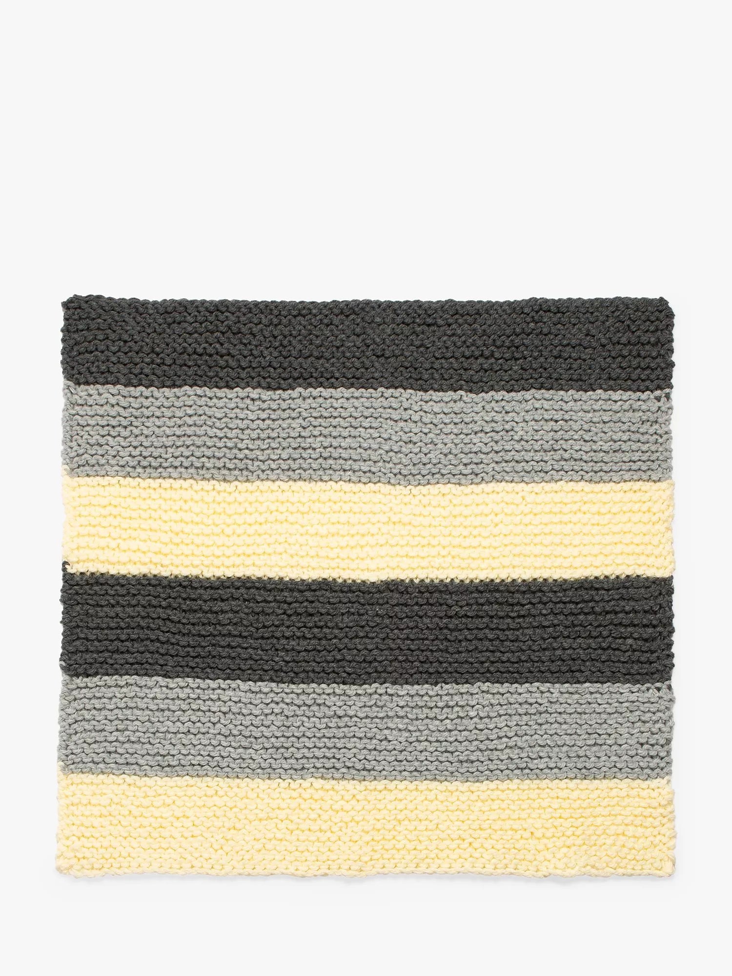 Wool Couture stripy blanket knitting kit 110x98cm - British product