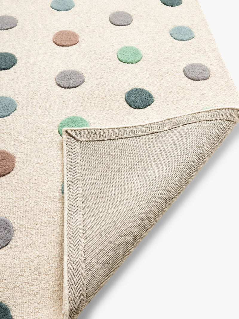 John Lewis polka dot wool rug multi 180x120cm, UK version