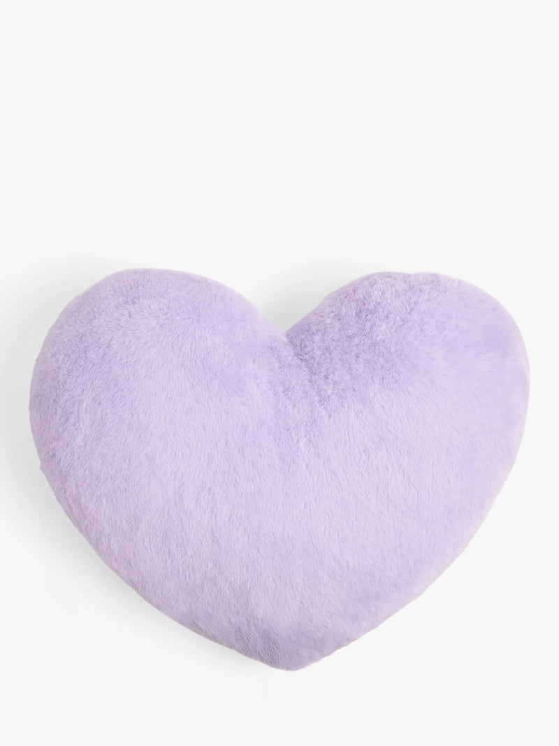 John Lewis kids' faux fur heart cushion, UK version