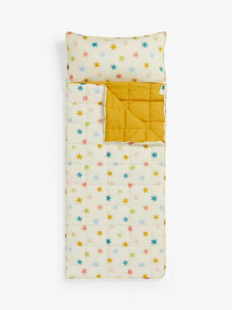 John Lewis star print pure cotton sleepover bag (British brand)