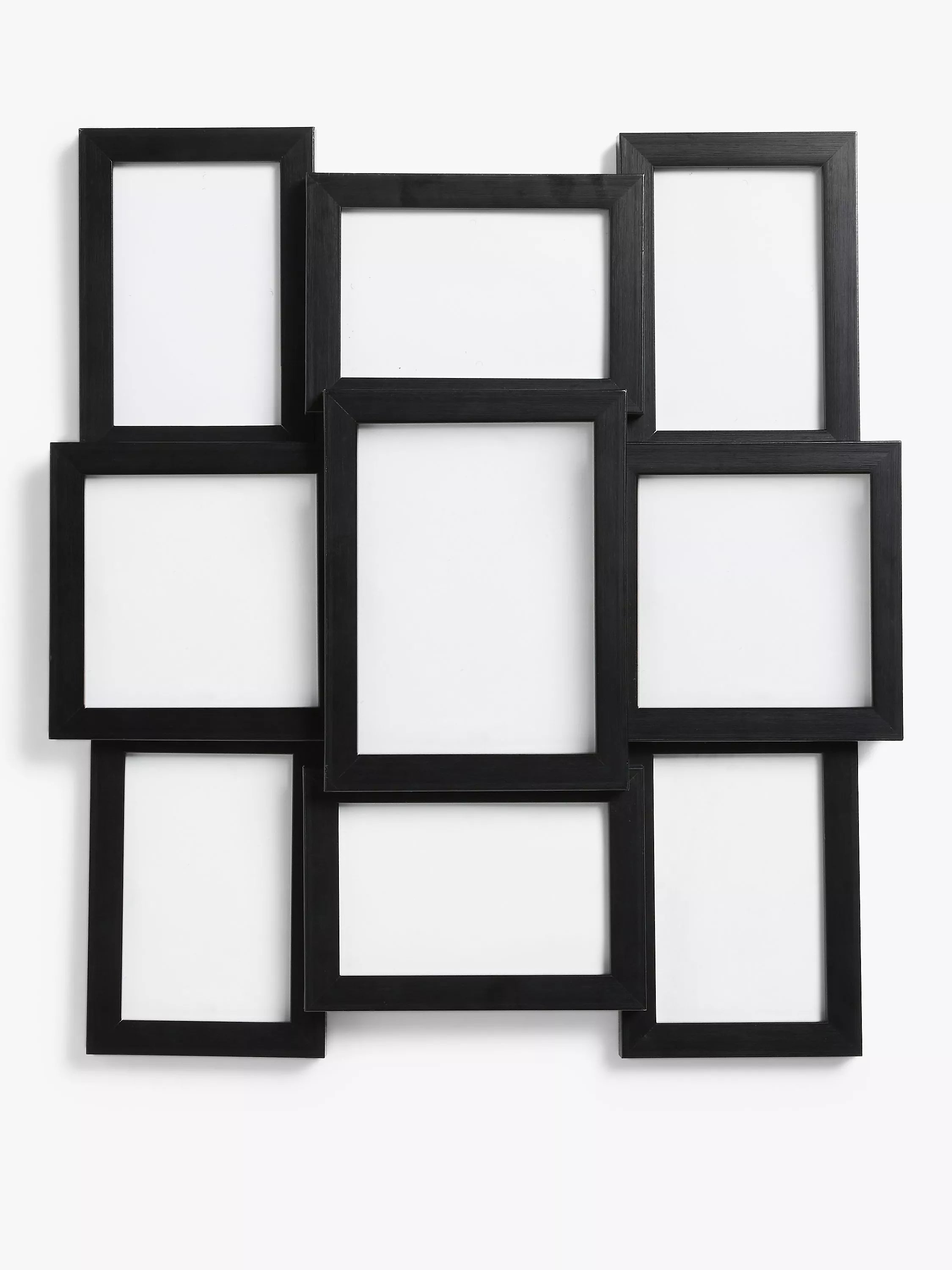 John Lewis 9-photo frame in black, imported from the UK