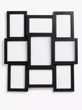 John Lewis ANYDAY Multi-aperture Photo Frame, 9 Photo, Black