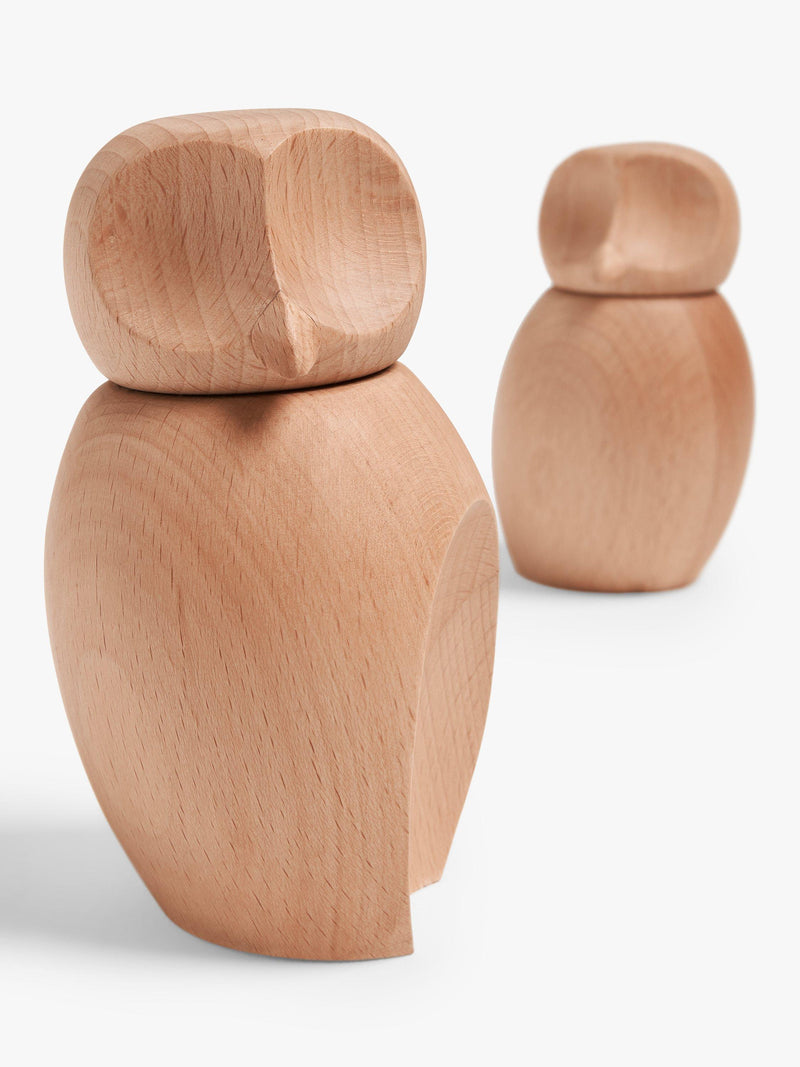 John Lewis owl ornament set FSC beech wood, UK version