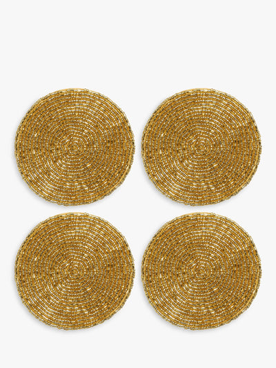 John Lewis John Lewis Gold Perlen Runde Untersetzer Set aus 4 Stück – Jetzt bei McGrocer kaufen