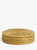 John Lewis Gold Beaded Round Coasters Set of 4, UK version