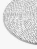 John Lewis woven cotton blend round placemats set of 4 light grey, imported from the UK