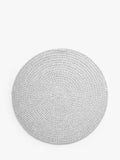 John Lewis woven cotton blend round placemats set of 4 light grey, imported from the UK