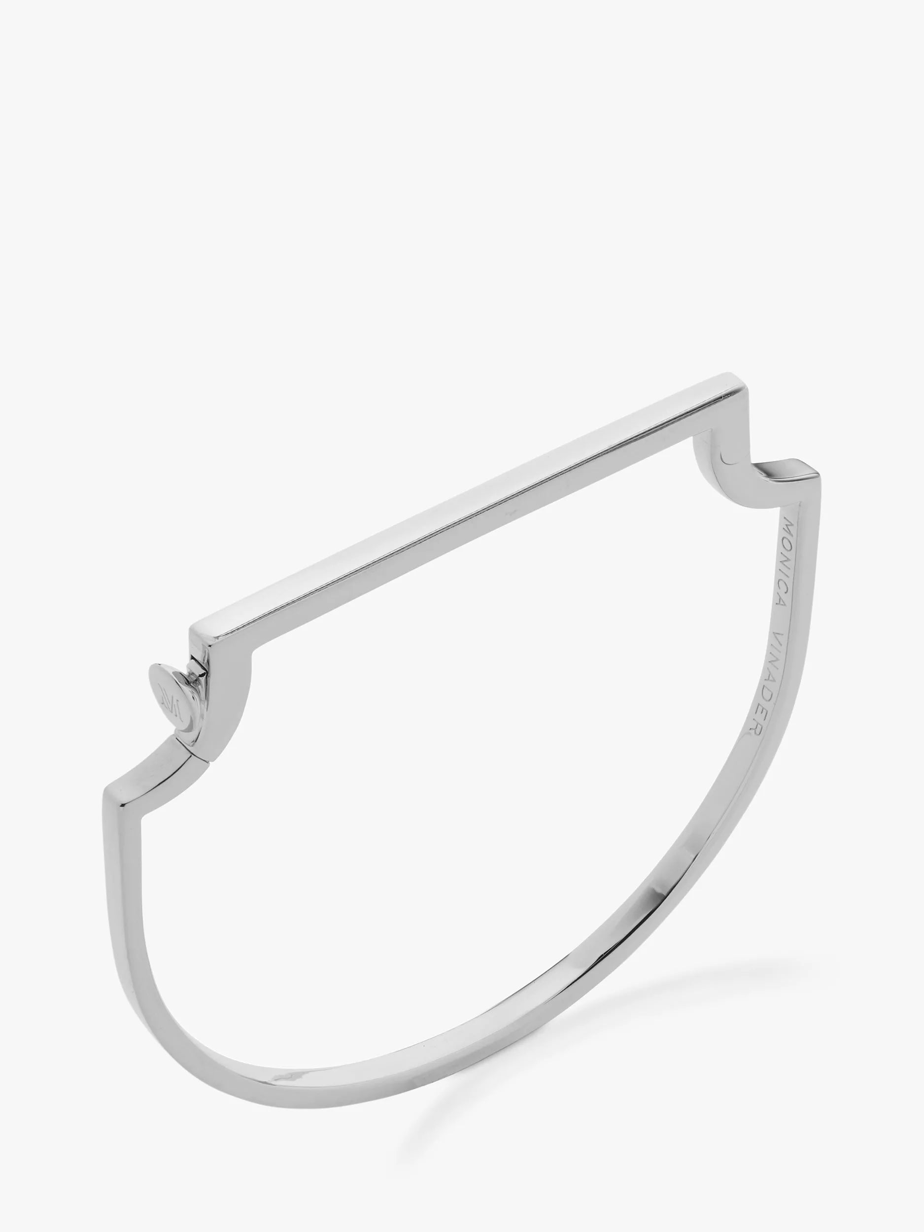 Monica Vinader Signature Skinny Bangle, Silver, Small