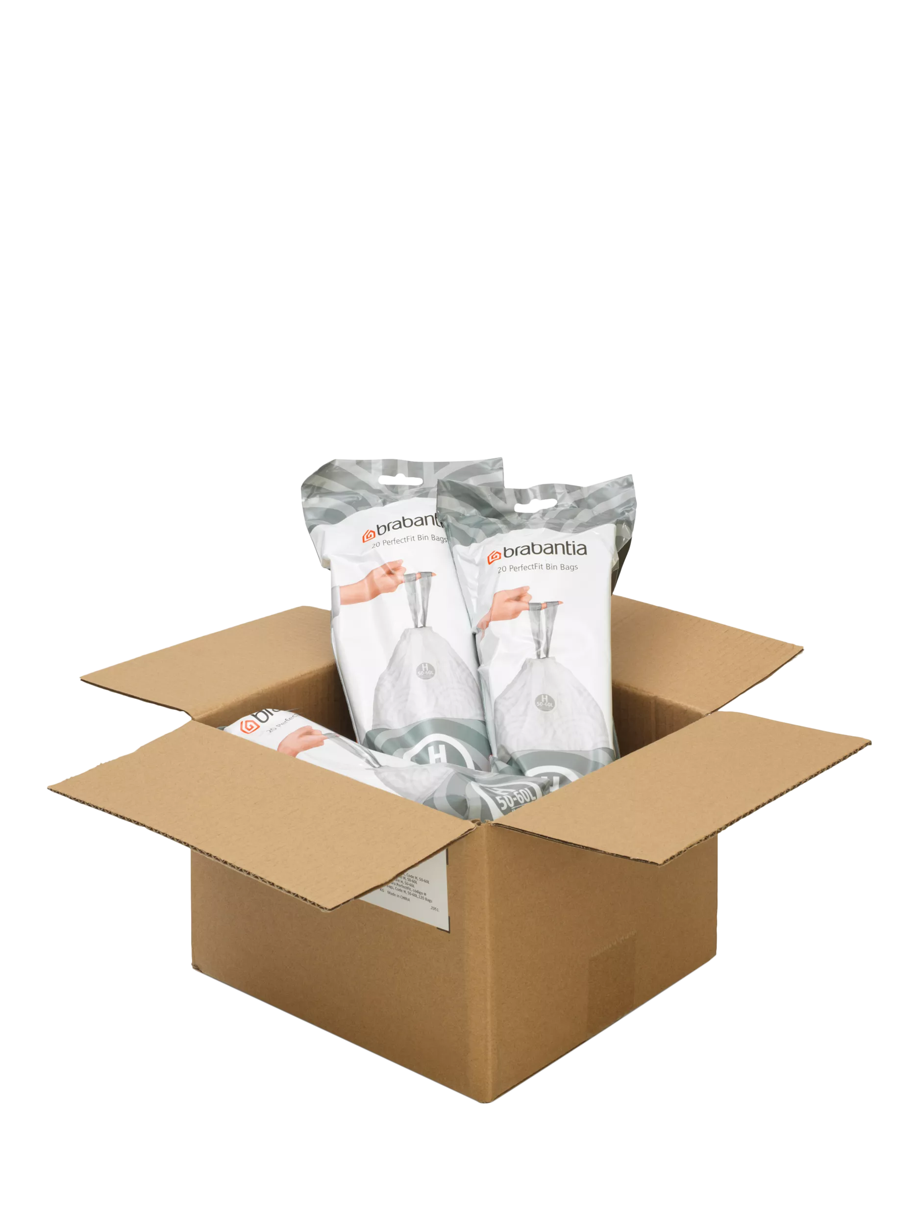 Brabantia PerfectFit bin liners 50-60L 120 bags - British product