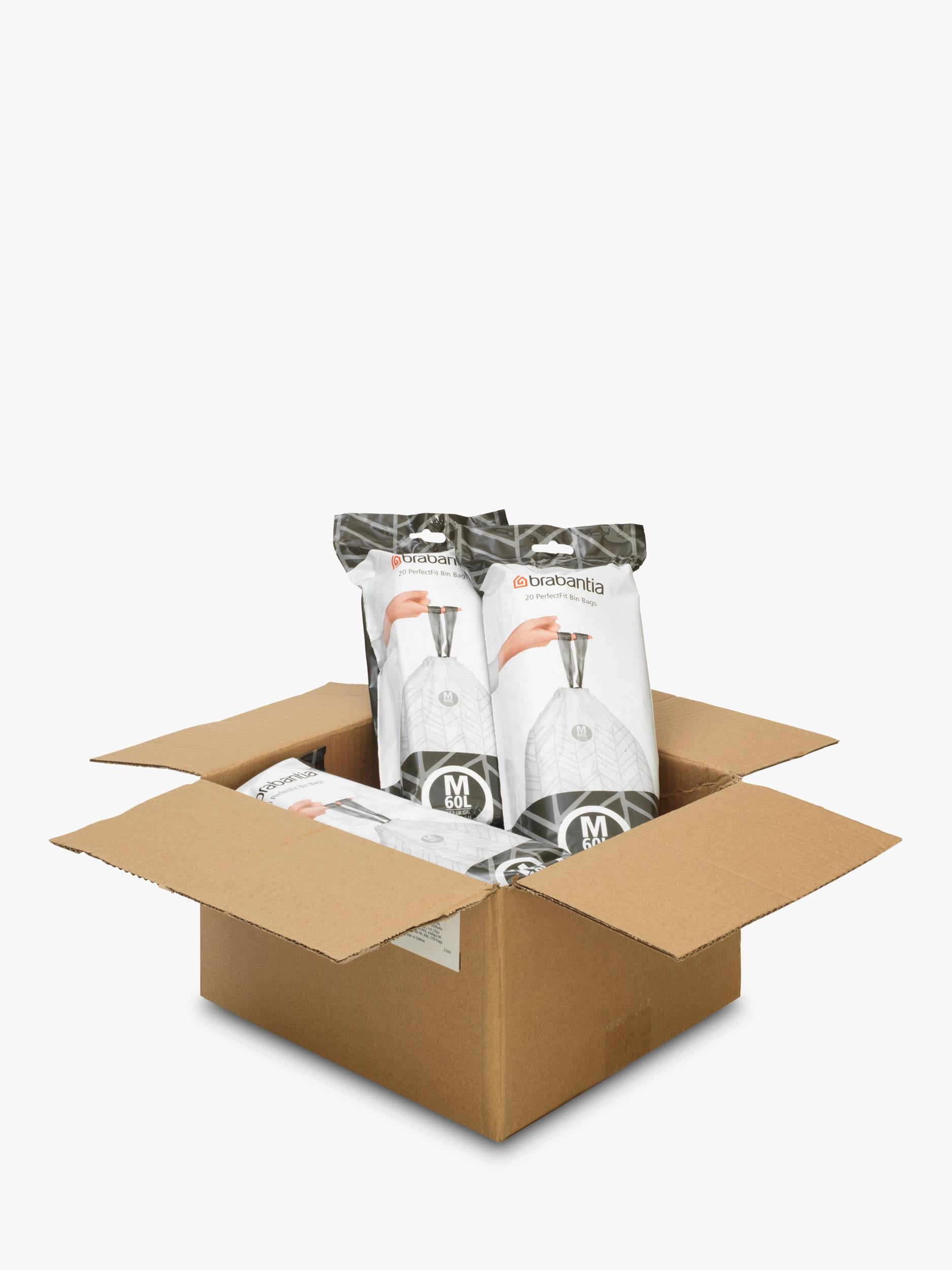 Brabantia PerfectFit bin liners 60L 120 bags - British product