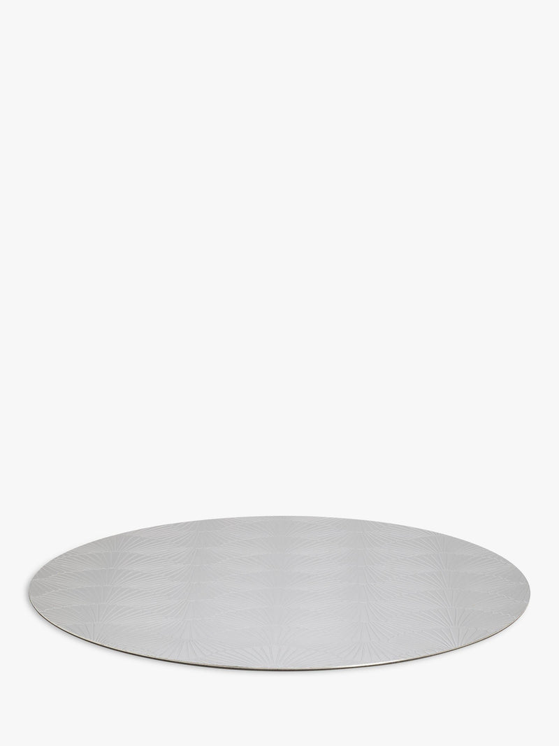 John Lewis etched scallop stainless steel round placemats set of 2, UK version