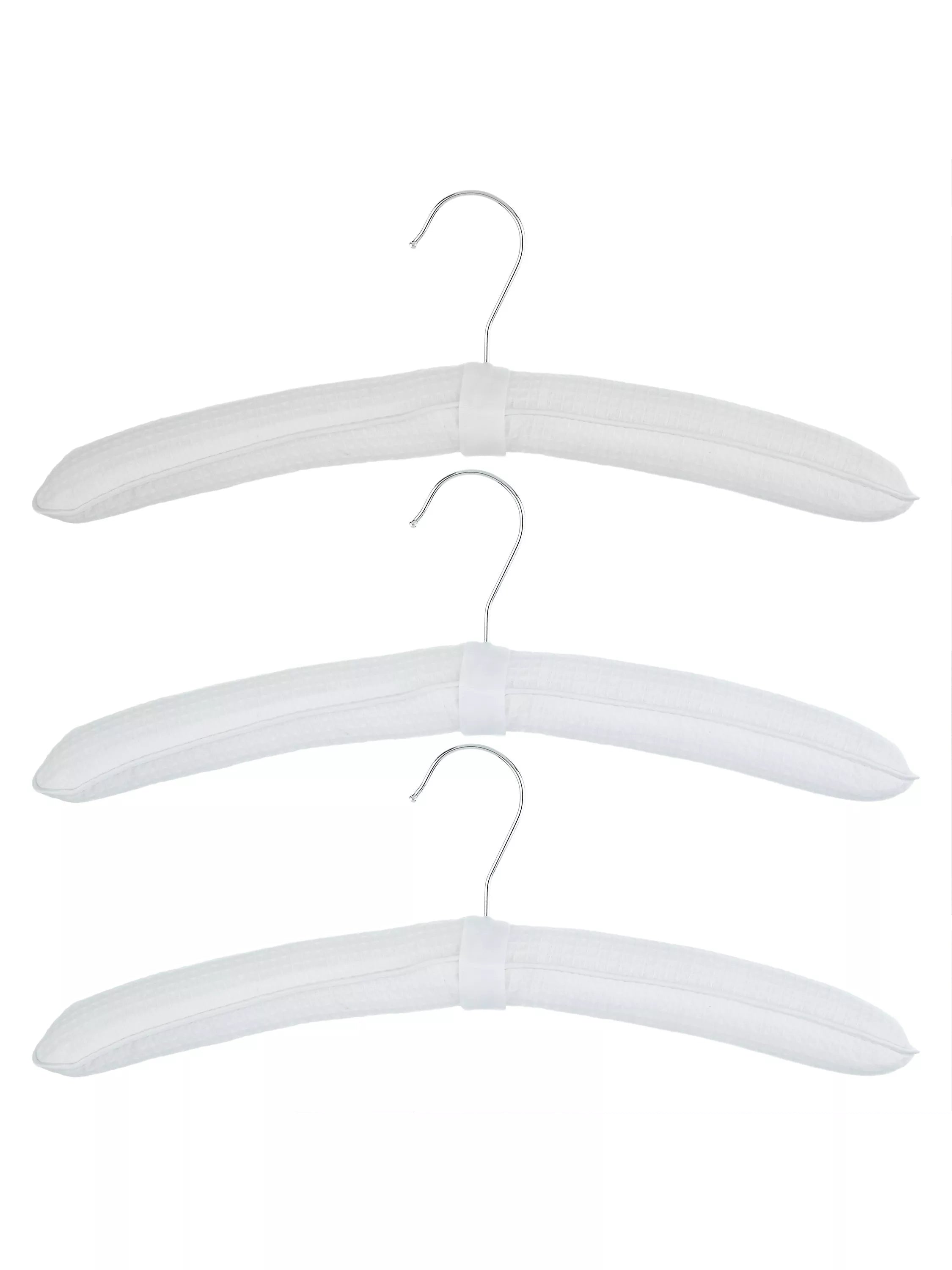 John Lewis padded cotton hangers set of 3 white (British brand)
