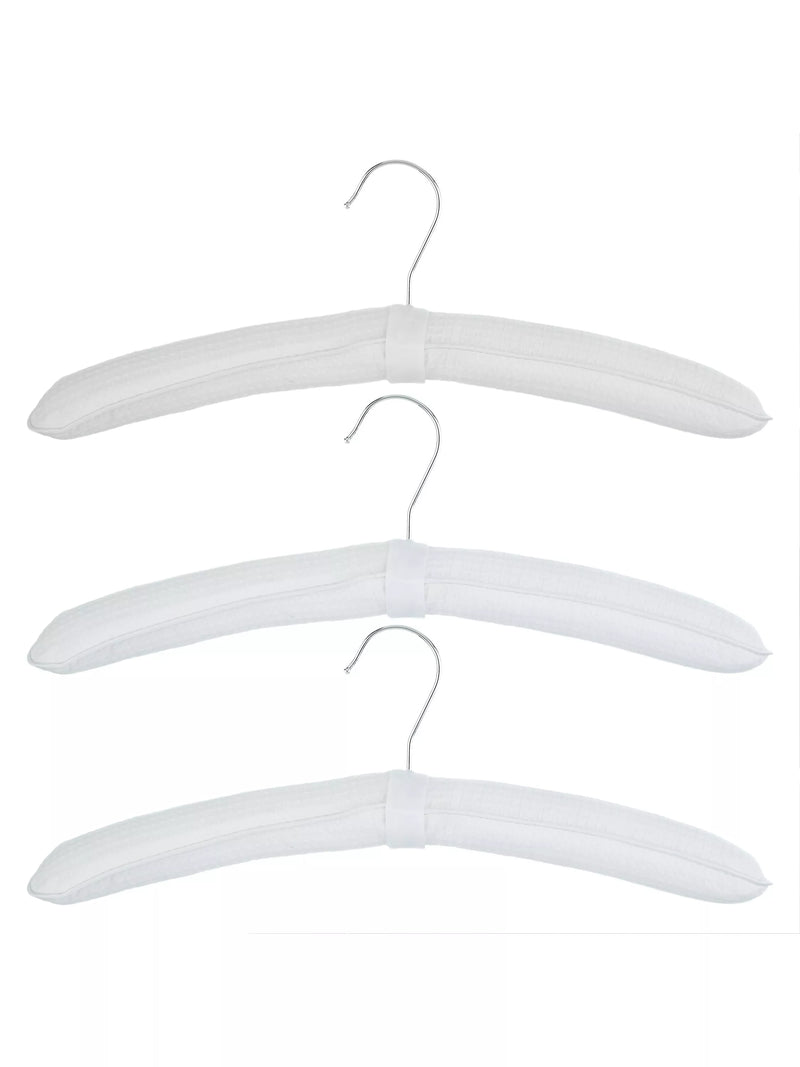 John Lewis padded cotton hangers set of 3 white (British brand)