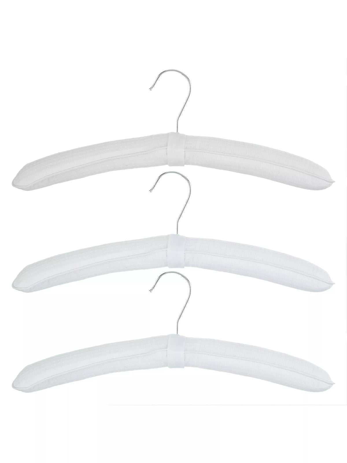John Lewis padded cotton hangers set of 3 white (British brand)