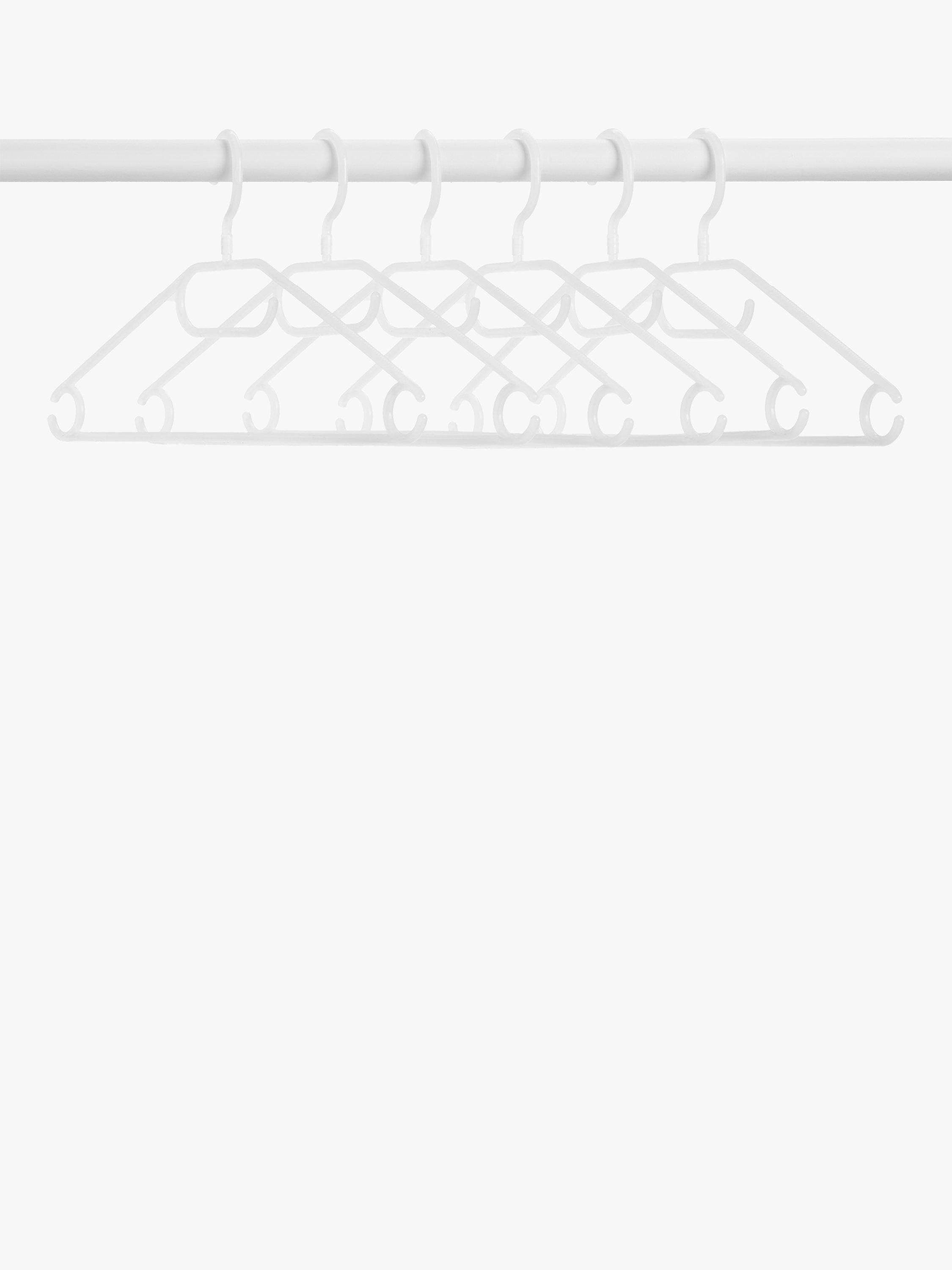 John Lewis white plastic swivel hangers set of 6, UK version
