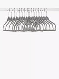 John Lewis flock clothes hangers pack of 20 grey, imported from the UK