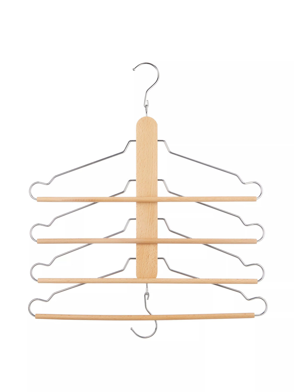 John Lewis 4-pack space saving clothes hangers FSC wood, imported from the UK