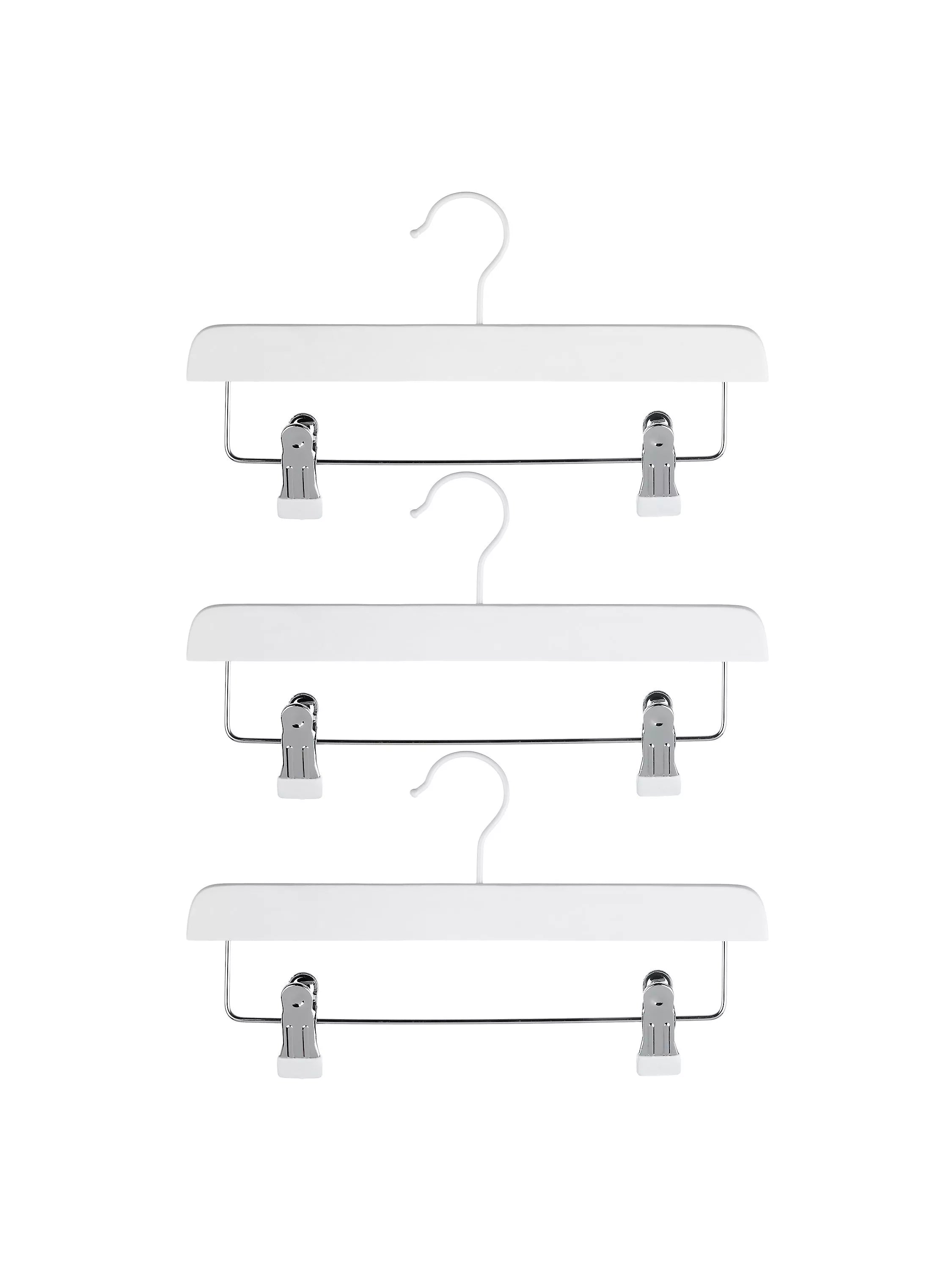 John Lewis clip hangers pack of 3 FSC beech white, imported from the UK