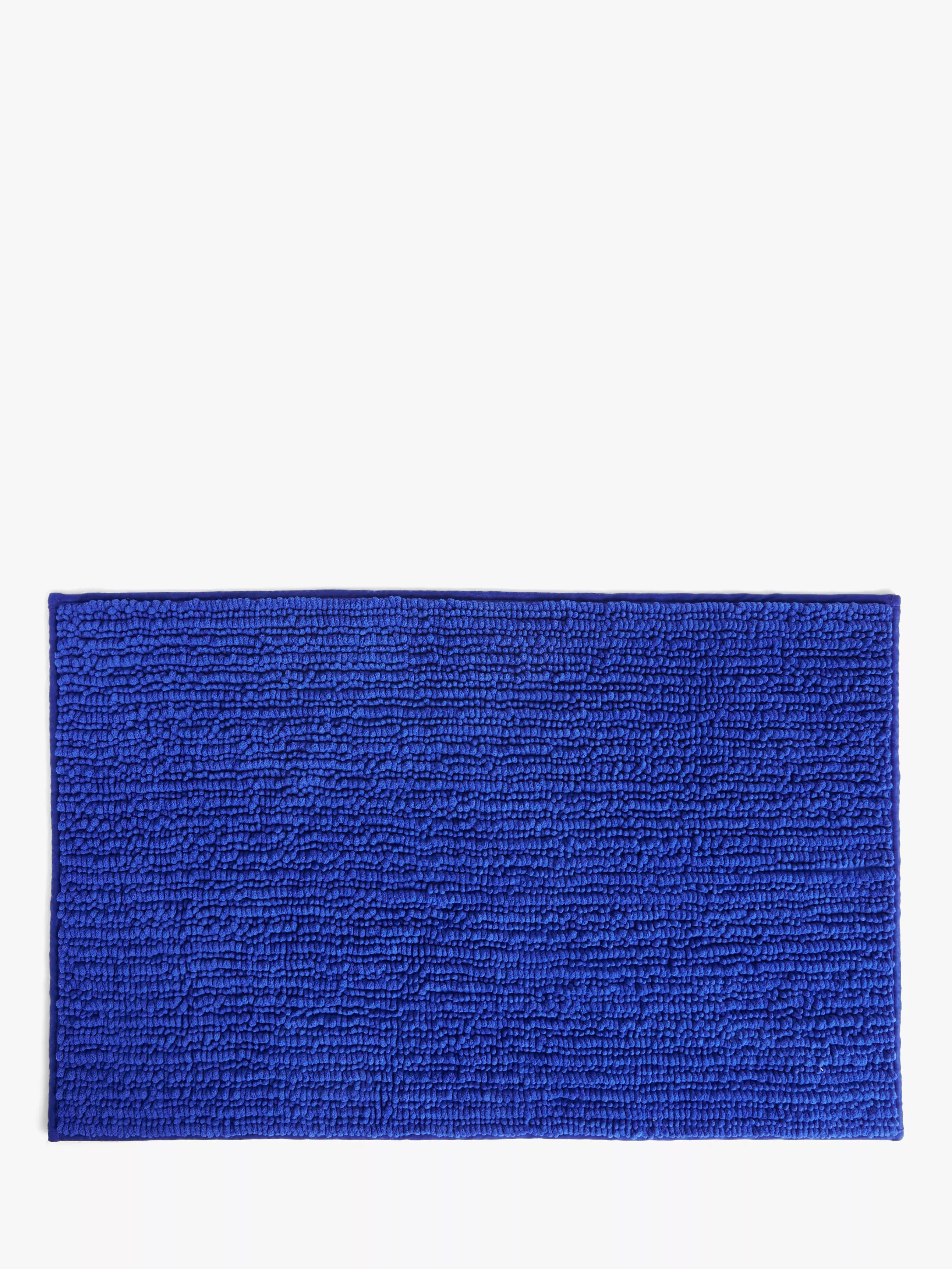 John Lewis Recycled Polyester Quick Dry Bobble Bath Mat, Cobalt